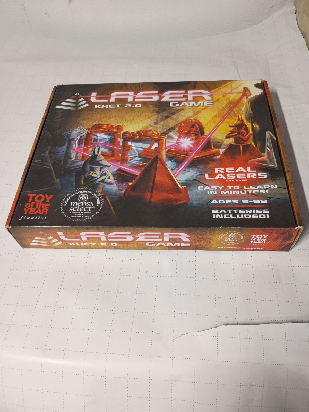 Laser Khet 2.0 Strategy Board Game Complete Tested- New Batteries Installed