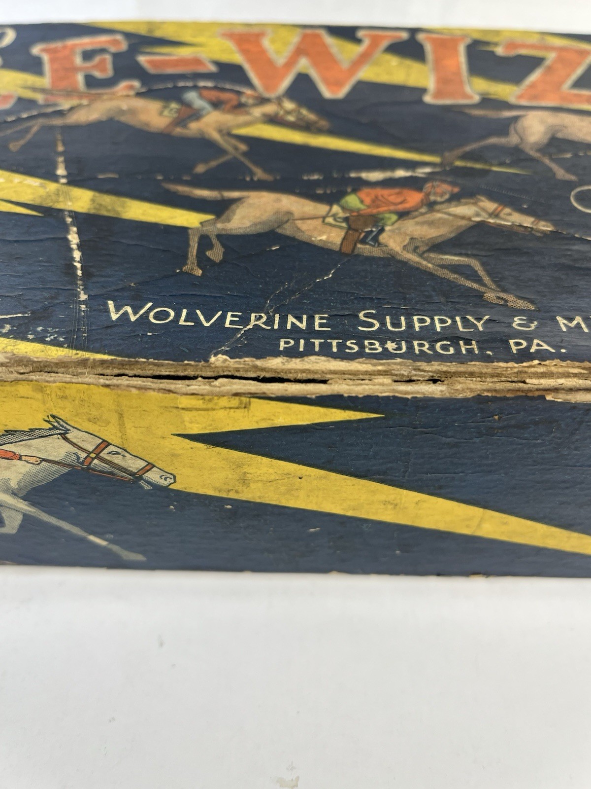 Antique GEE-WIZ No. 40 Wolverine Supply Toy Metal Horse Racing Game