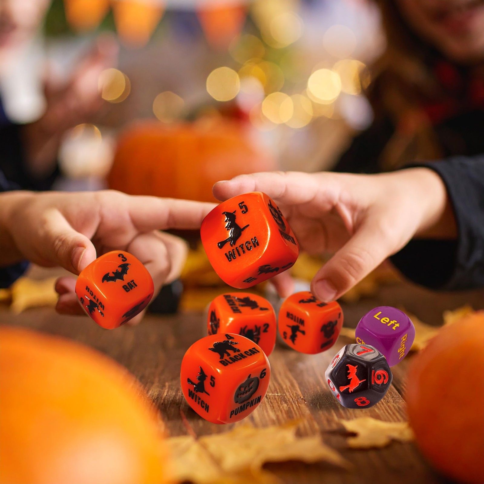 for Ages 8+ – Fast-Paced Family Games with Custom 6 Sided Dice, Witch Counter…