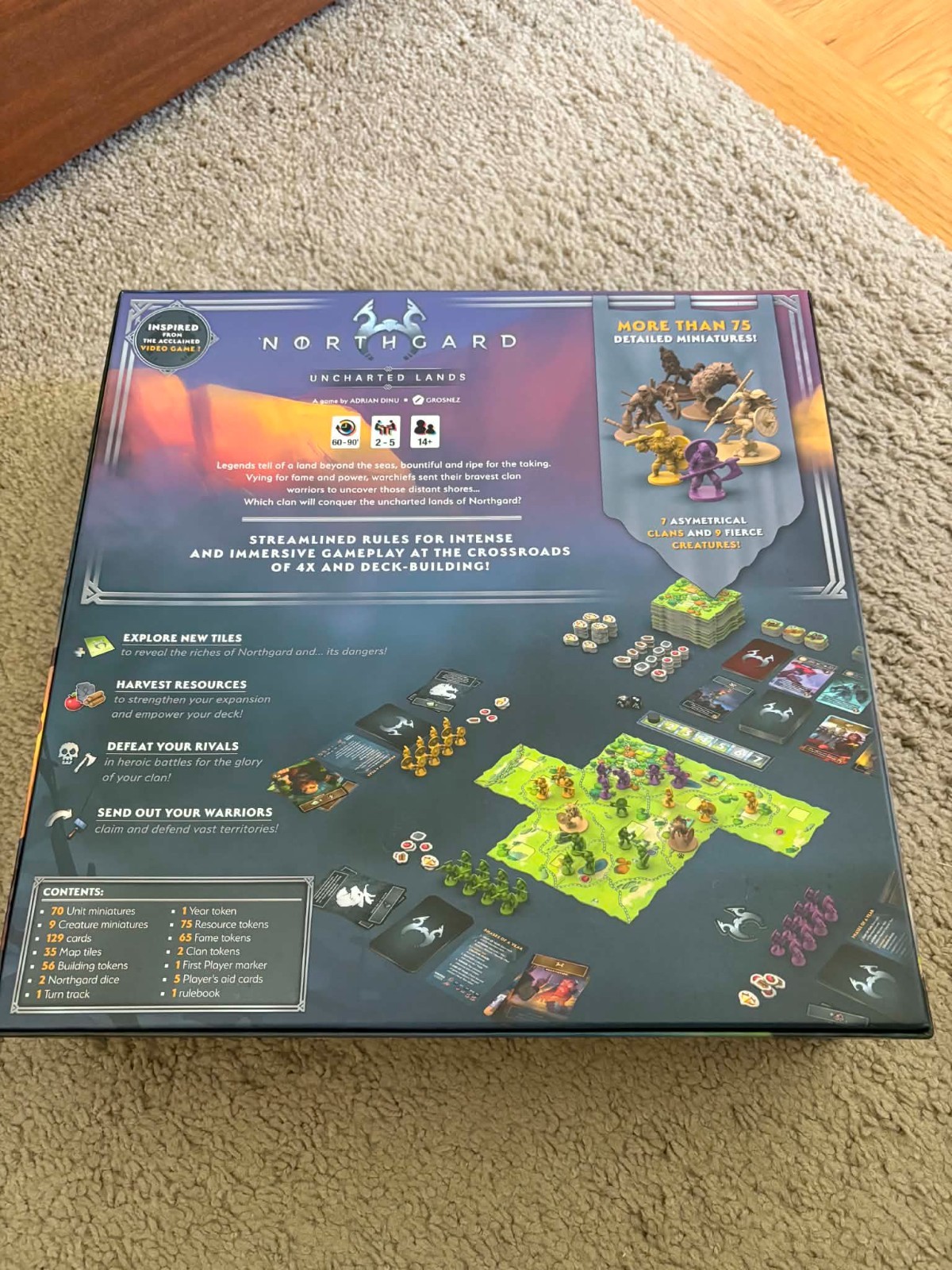 Northgard Uncharted Lands Studio H Board Game + Wilderness & Warchiefs expansion
