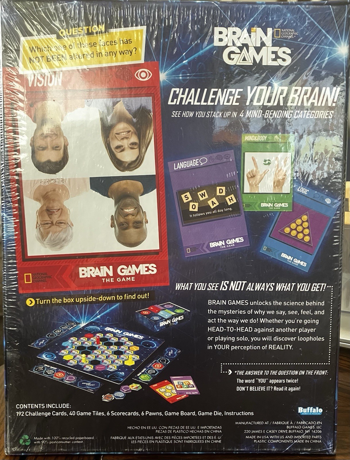 National Geographic Brain Games – TV Show Board Game – Brand New Wrapped Box.
