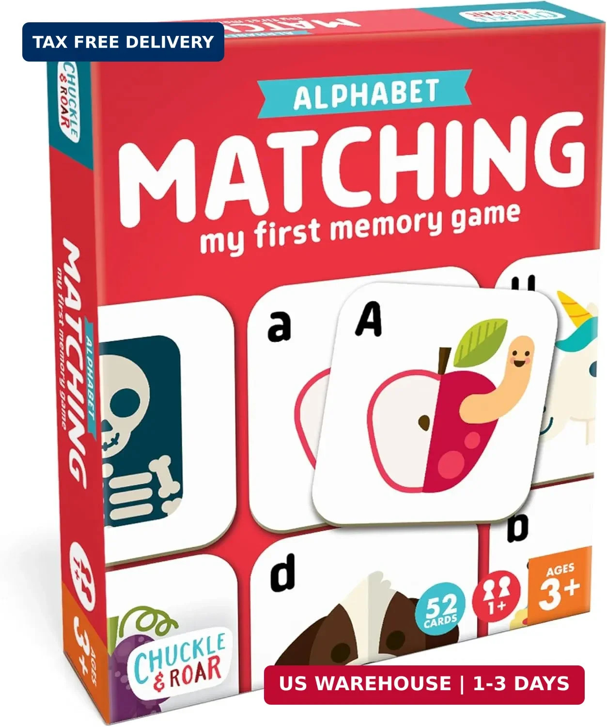 Chuckle & Roar Alphabet Matching Memory Game for Kids Ages 3+ – Preschool Letter