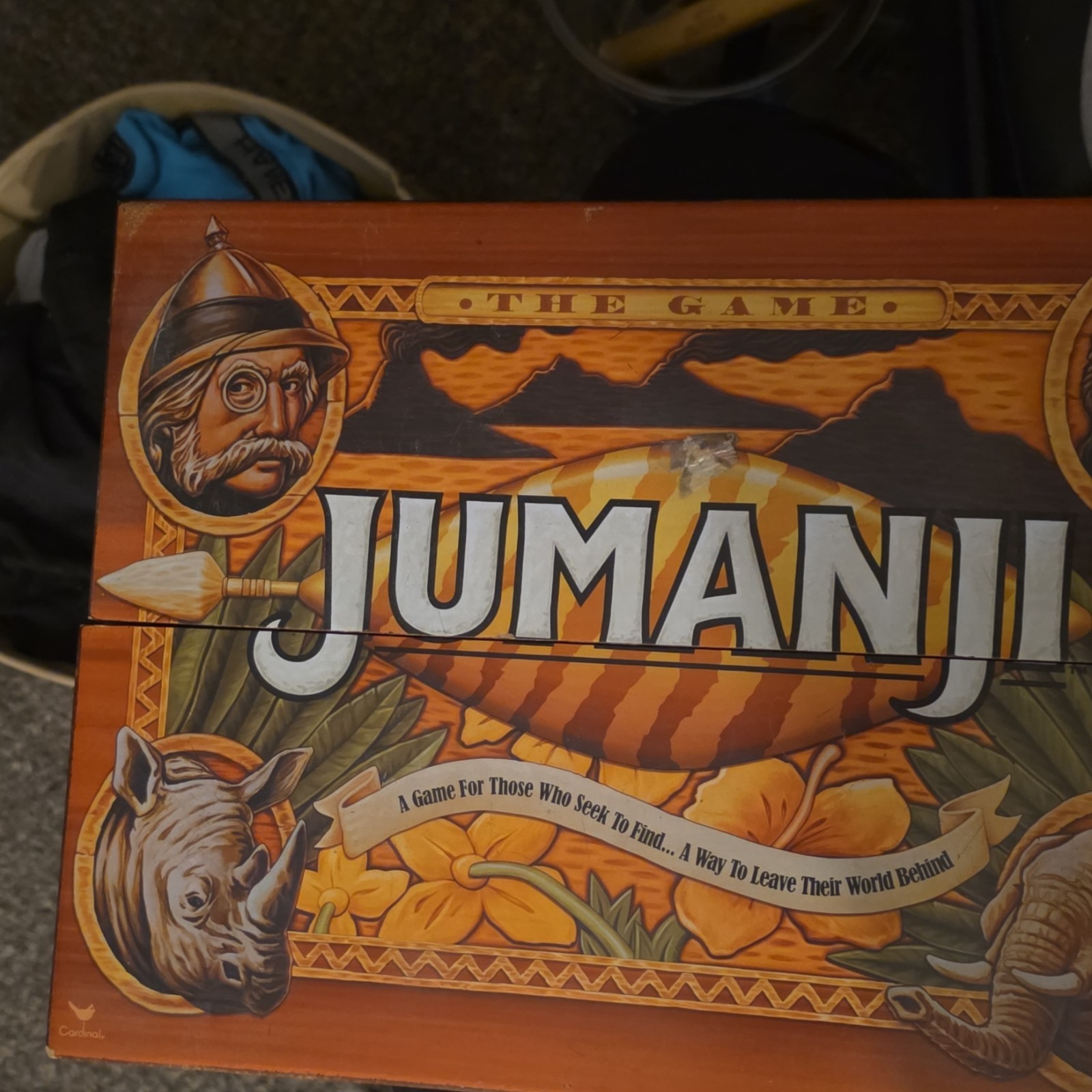 Cardinal Jumanji Adventure Board Game Wooden Box Complete, 2+ Players, Age 8+