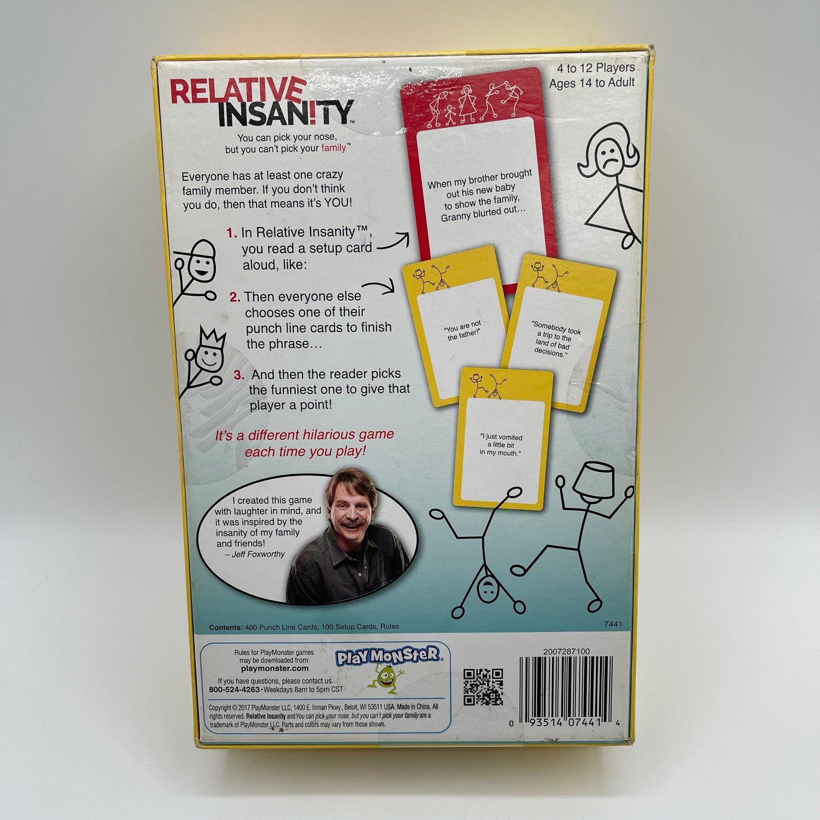 Relative Insanity Party Card Game Jeff Foxworthy PlayMonster 7441 Complete New