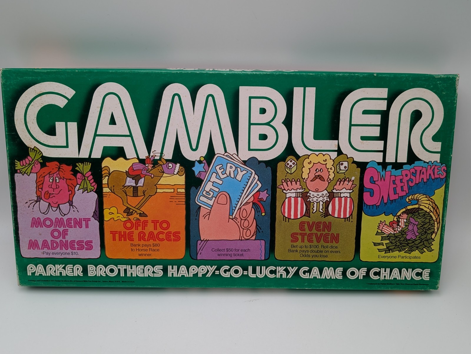 VINTAGE Gambler COMPLETE Parker Brothers 1977 Classic Game of Chance Luck VG +