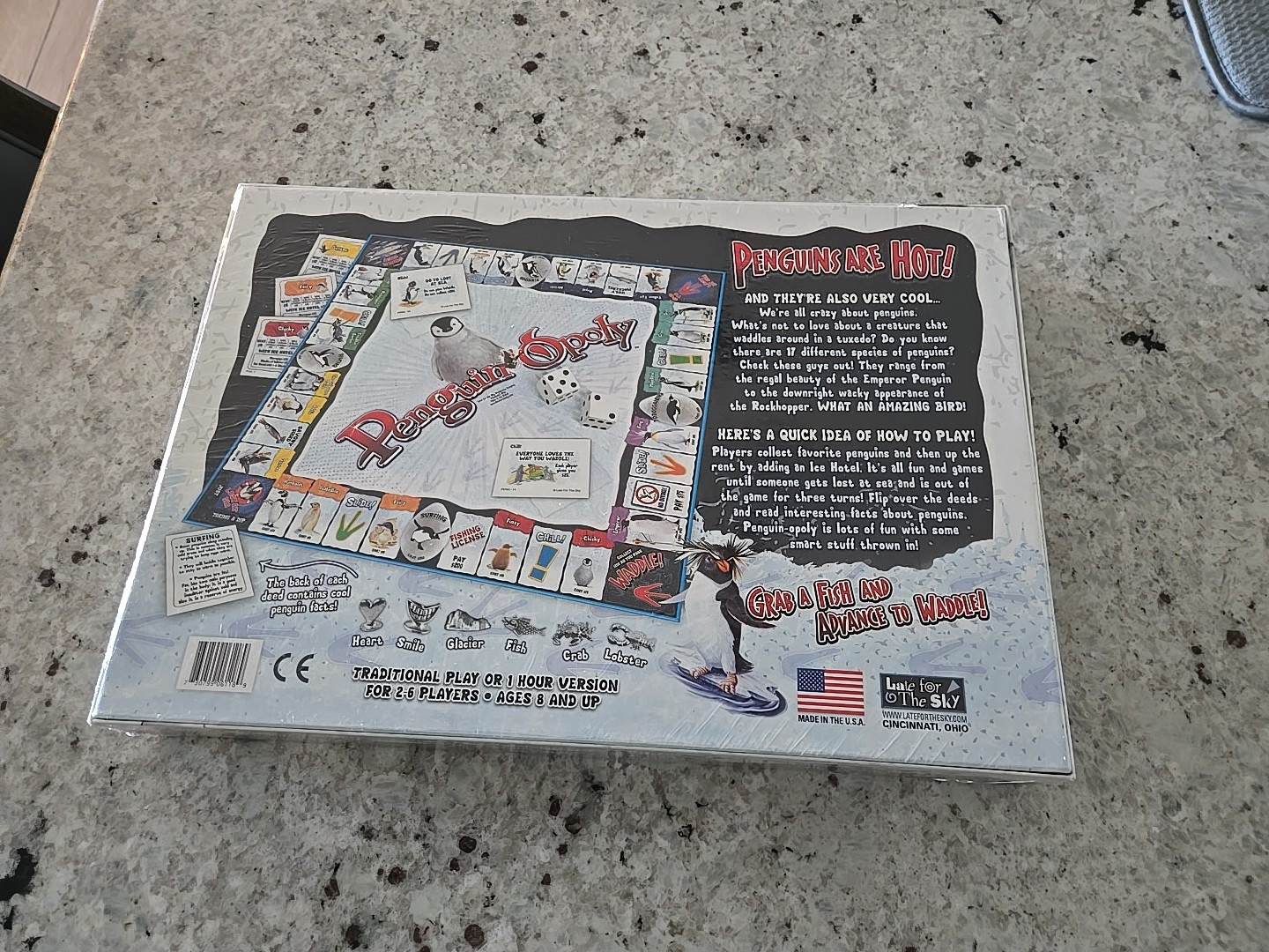 Penguin-Opoly Board Game NEW SEALED. Made by Late for the Sky