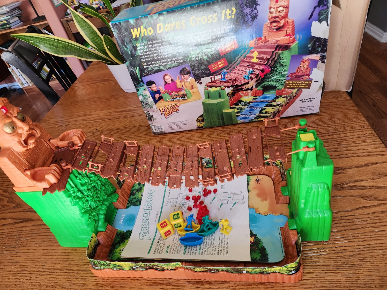 1992 Forbidden Bridge Board Game Milton Bradley WORKING Mint Complete Vintage