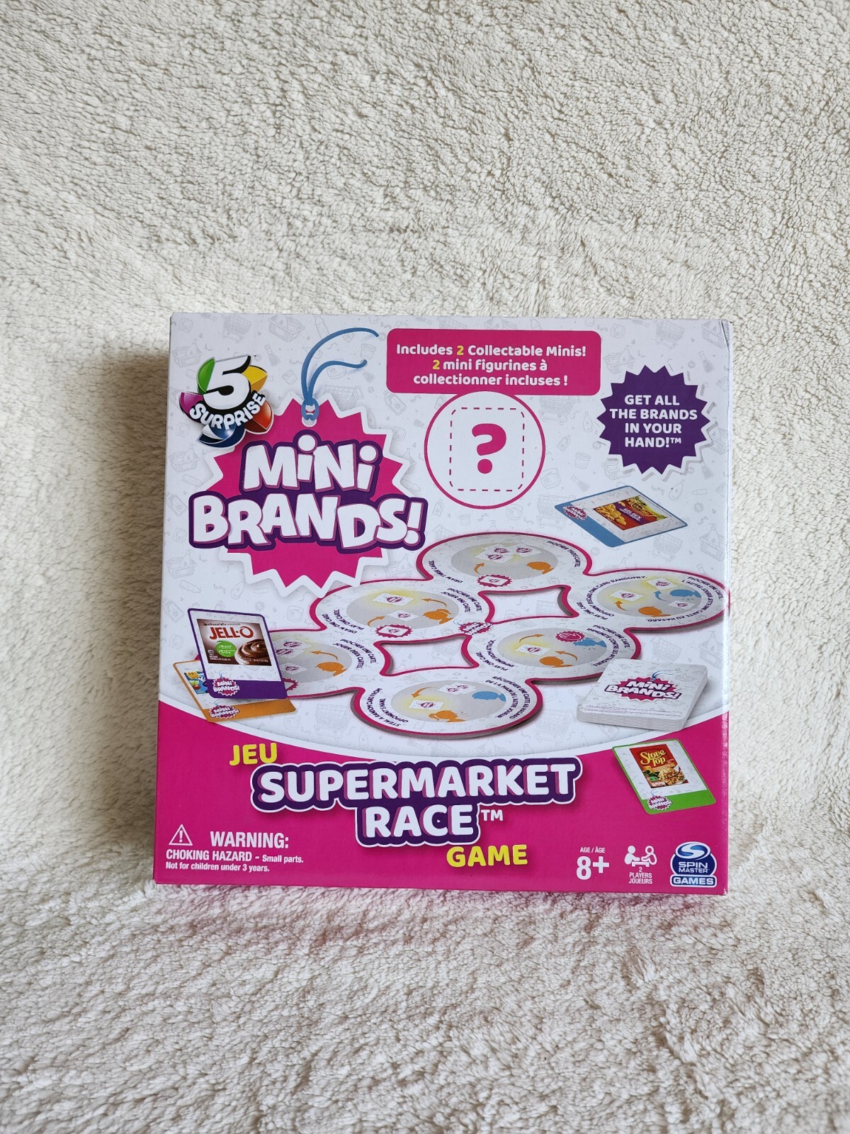 Mini Brands Supermarket Race Game with 5 Surprises NWT