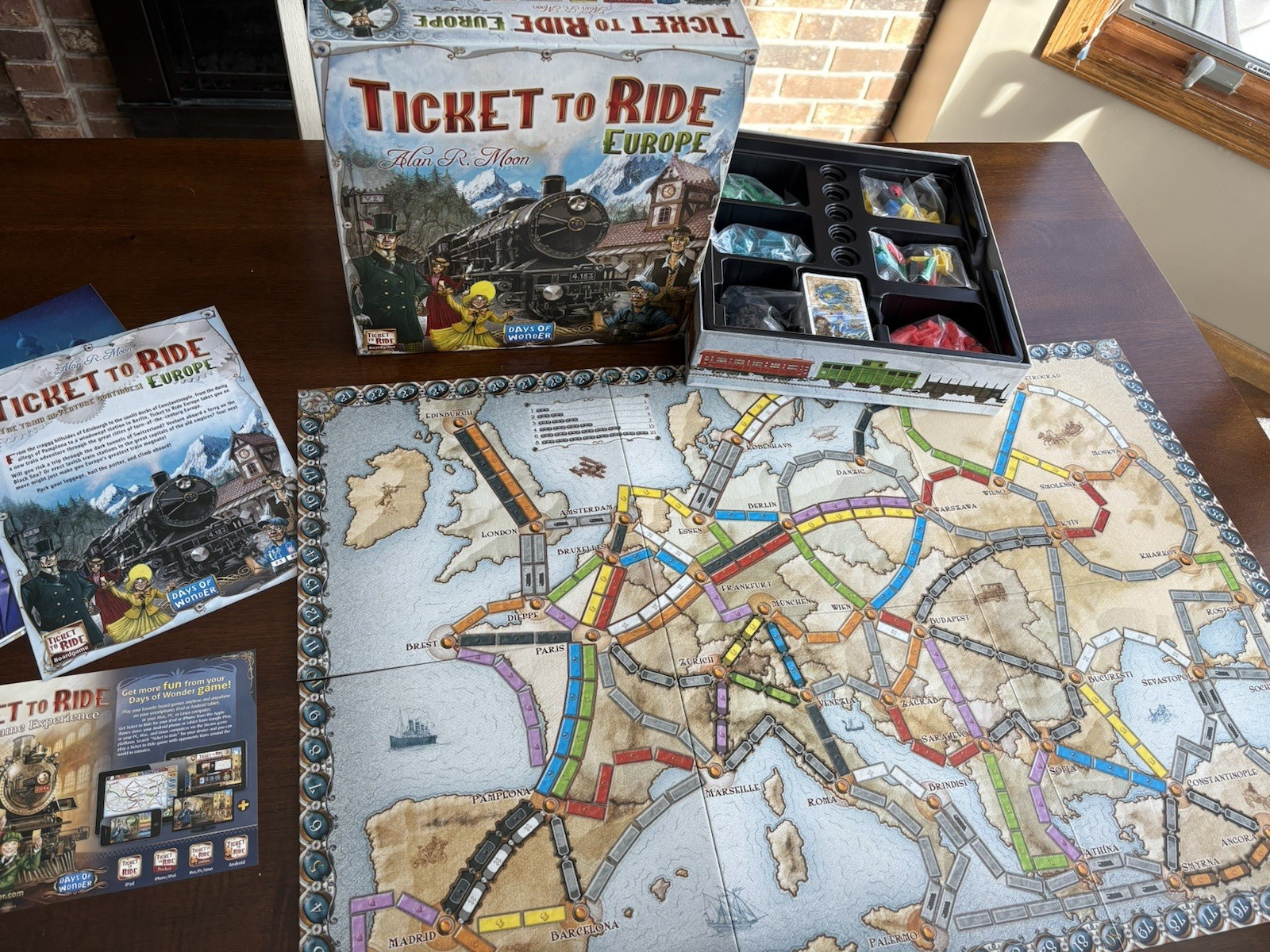 Days of Wonder Ticket to Ride Europe Board Game NEW! Open Box Sealed Cards