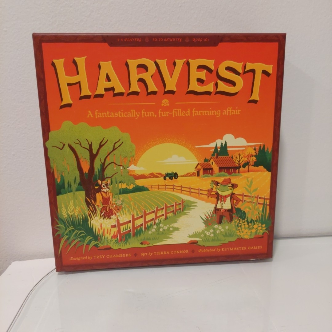 Harvest Board Game Keymaster Games Farming & Animals Theme Complete Open Box