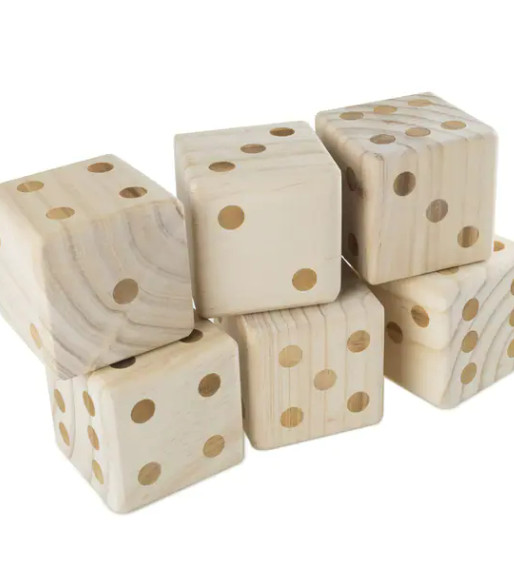 Dice Wooden Yard Giant Game Set Outdoor Lawn 3.5 Games Jumbo Big New Case Large