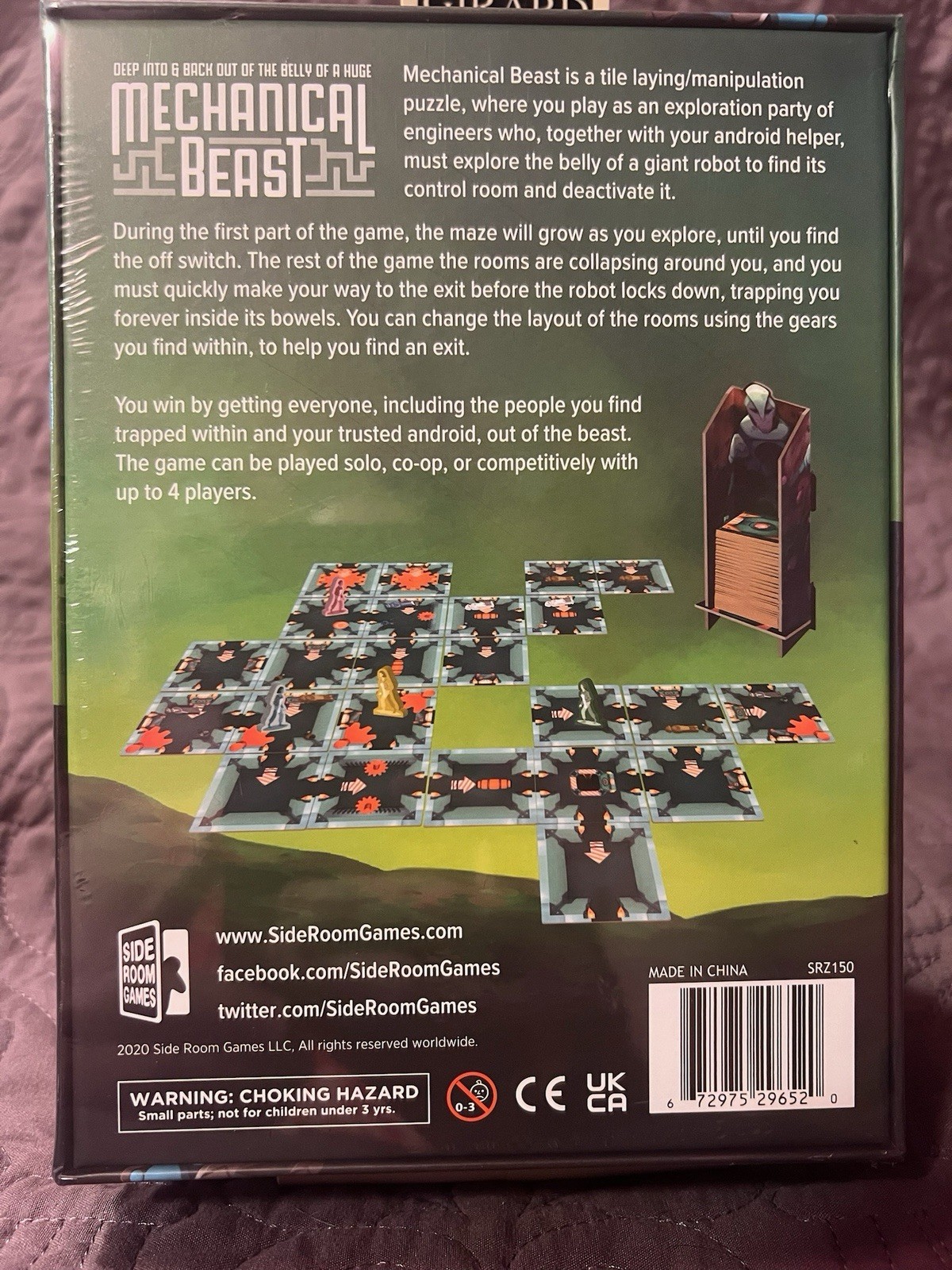 Side Room Games – Mechanical Beast – Ben Morayta 1-4 Player Age 10+ Tile Puzzle