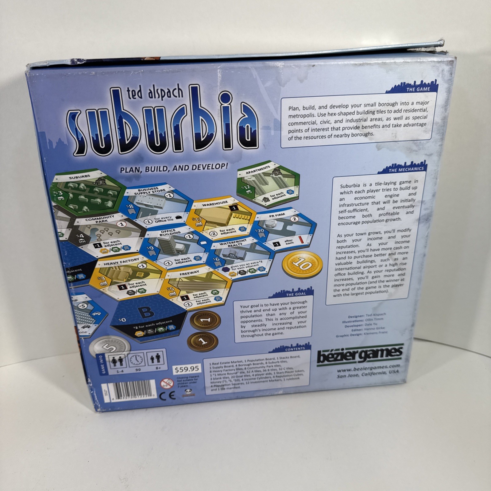 SUBURBIA Board Game – Bezier Games (Used, COMPLETE)