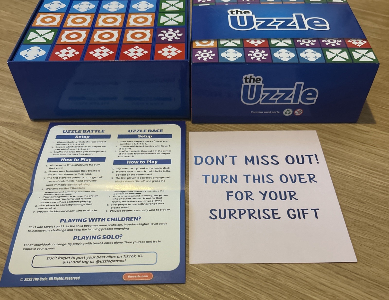 **NEW OPEN BOX**THE UZZLE Family Block Puzzle Game For Age 4 To Adults