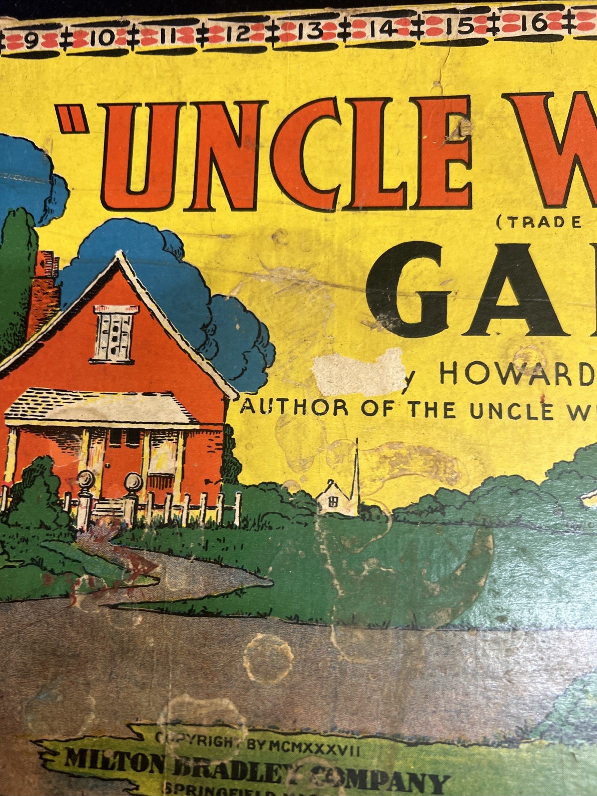 Uncle Wiggly Board Game in Box Milton Bradley 1937 Early Version #4829 w Cards
