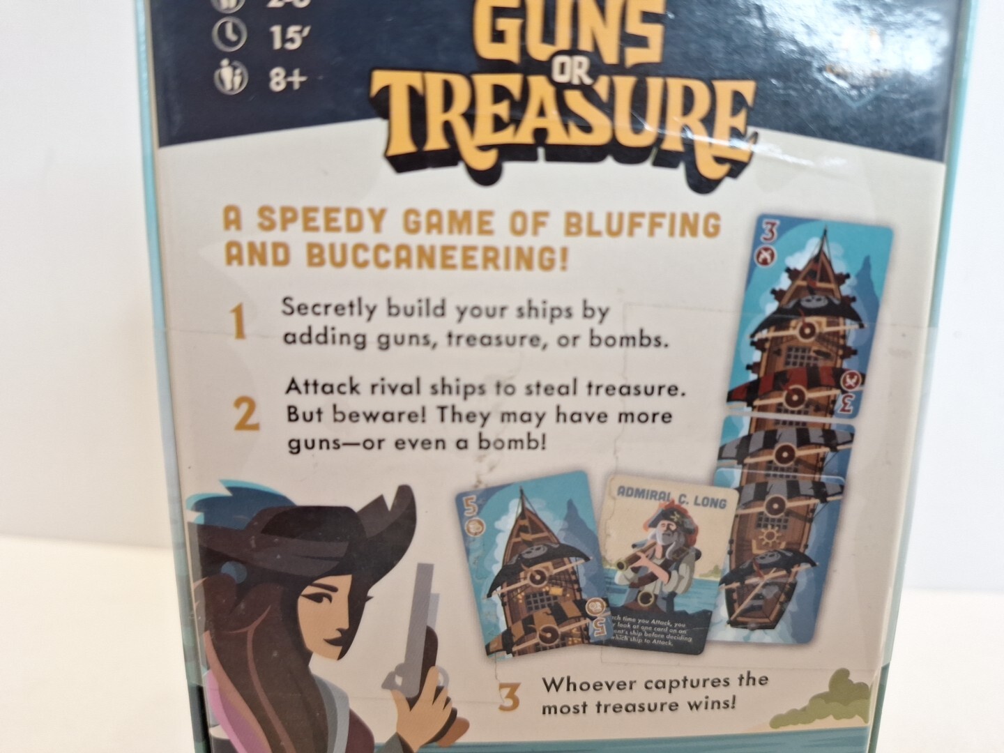 Castillo Games Guns or Treasure Family Board Game Ages 8+ 2 to 6 Players