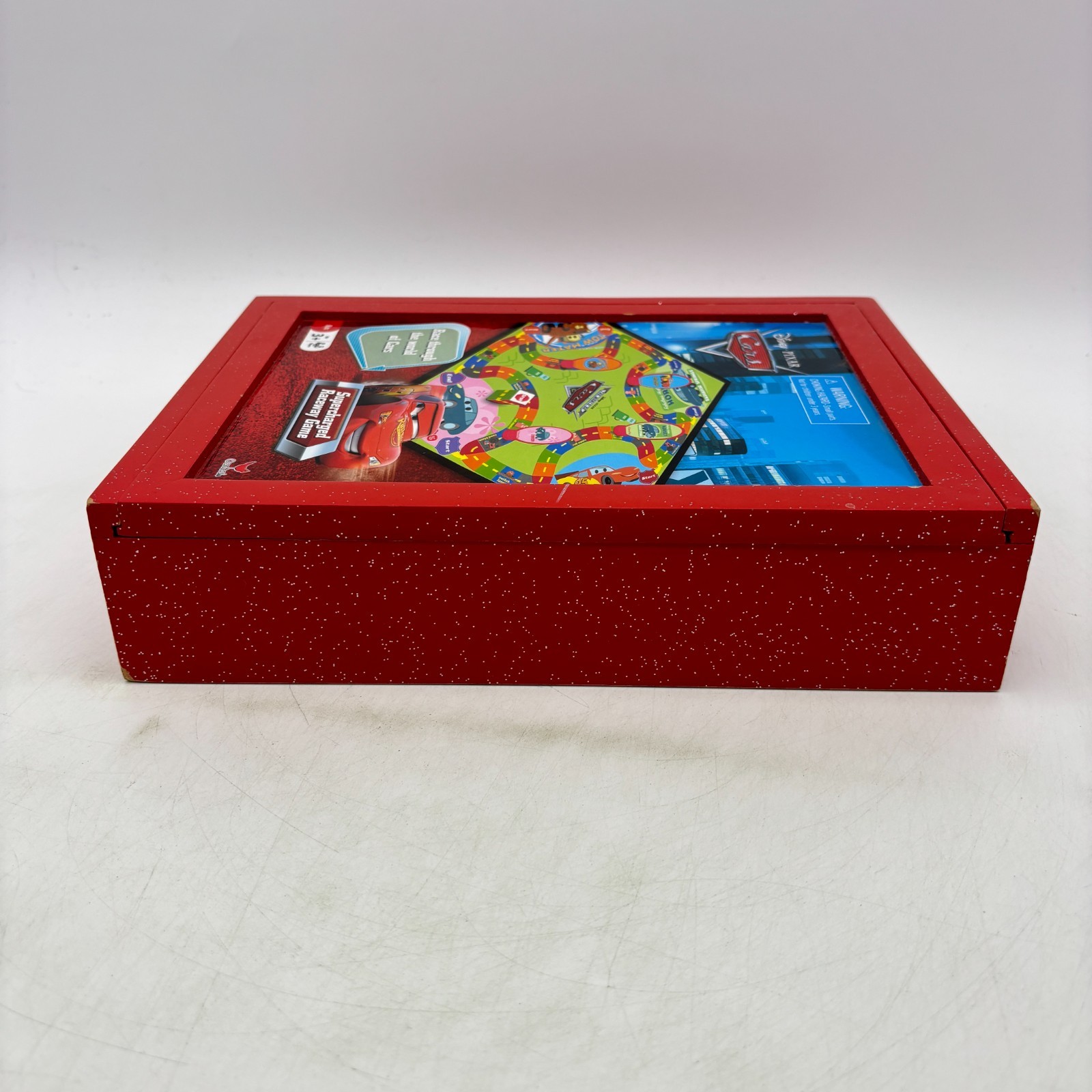 Disney Pixar Cars Supercharged Raceway Game COMPLETE Cardinal 2009 Wooden Box