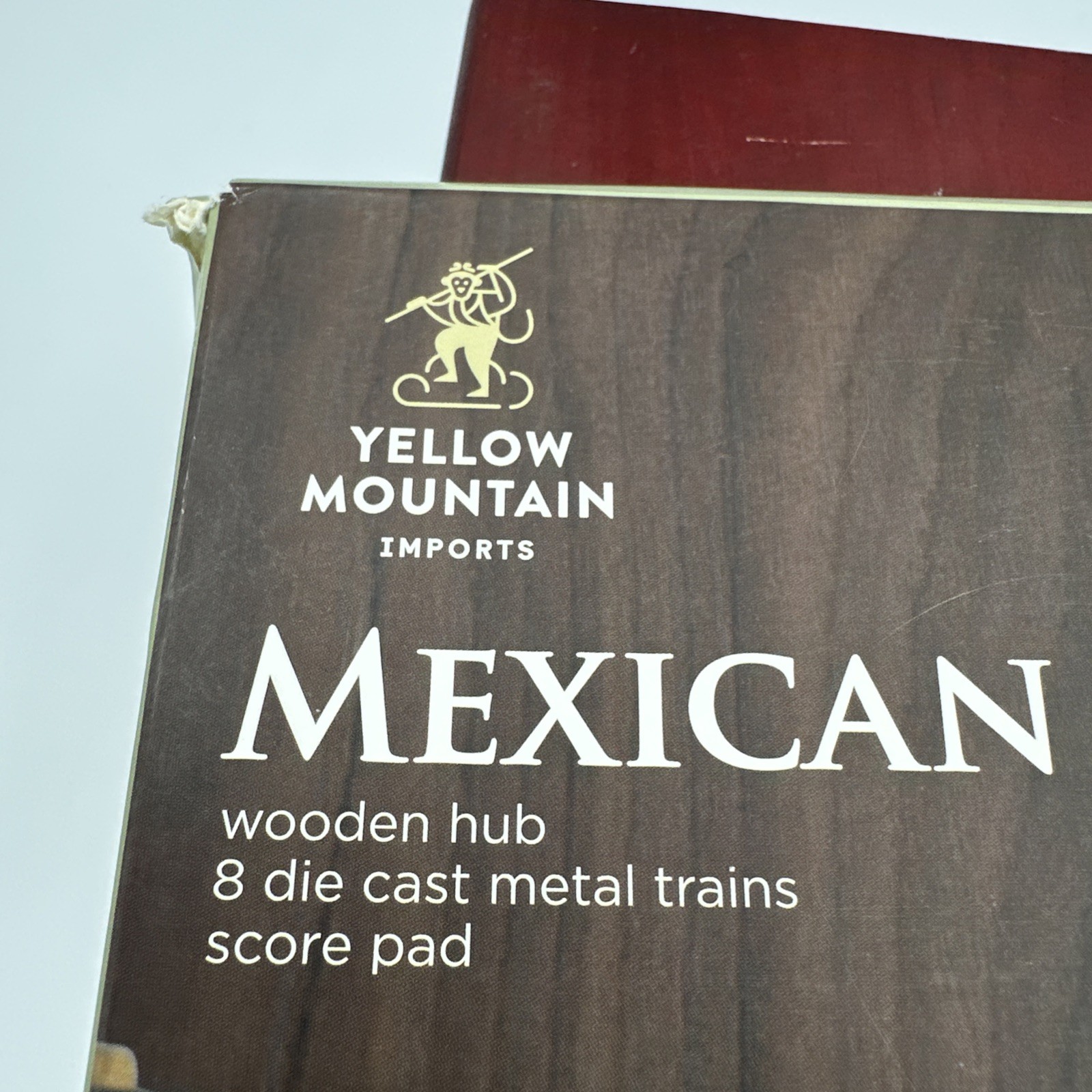 Yellow Mountain Imports Mexican Train Accessory Set –Wooden Hub & 8 Metal Trains