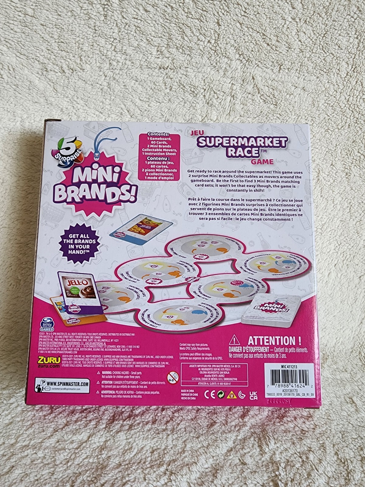 Mini Brands Supermarket Race Game with 5 Surprises NWT