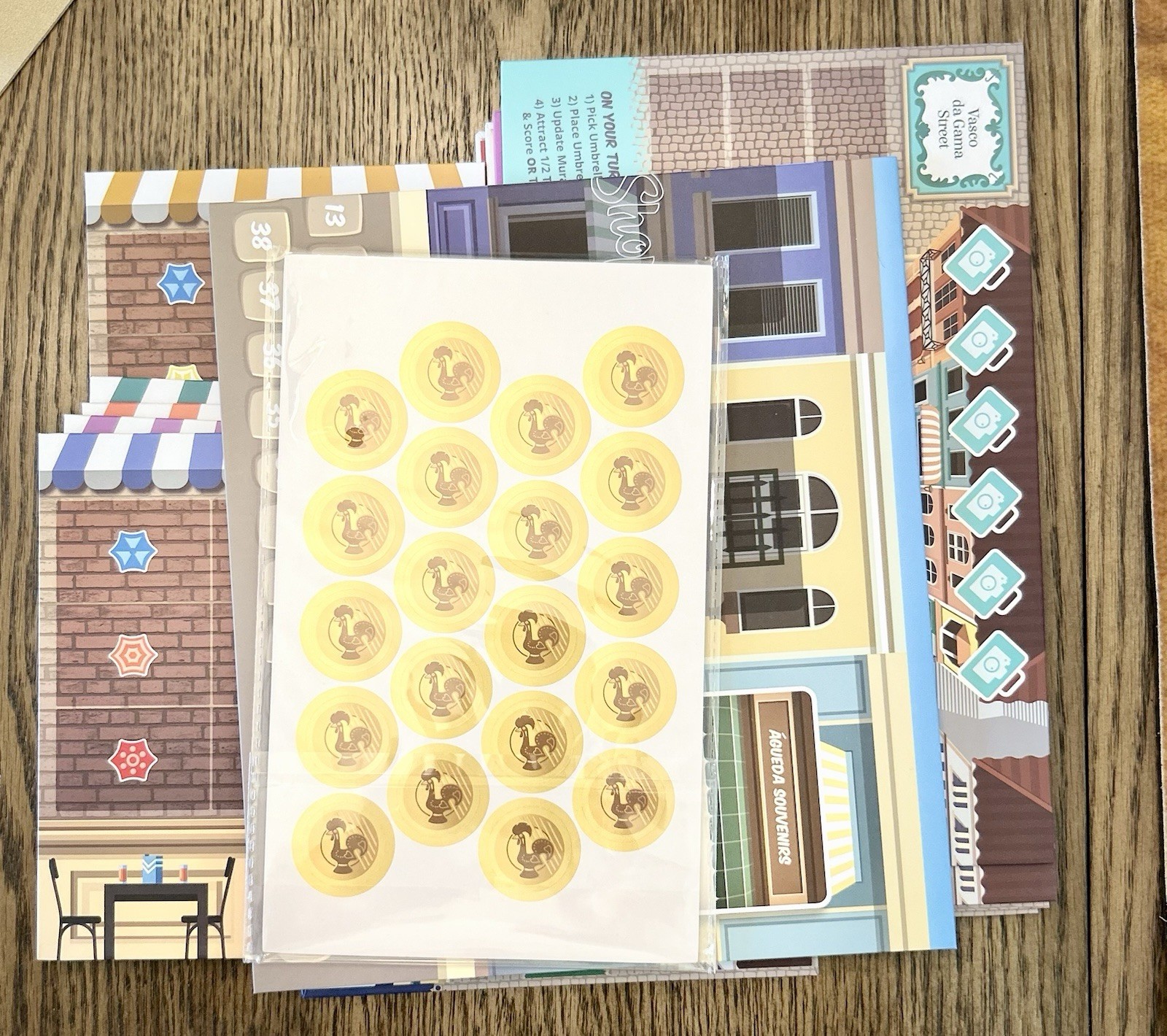 Águeda City of Umbrellas Board Game Unpunched ( Portuguese Version Included)
