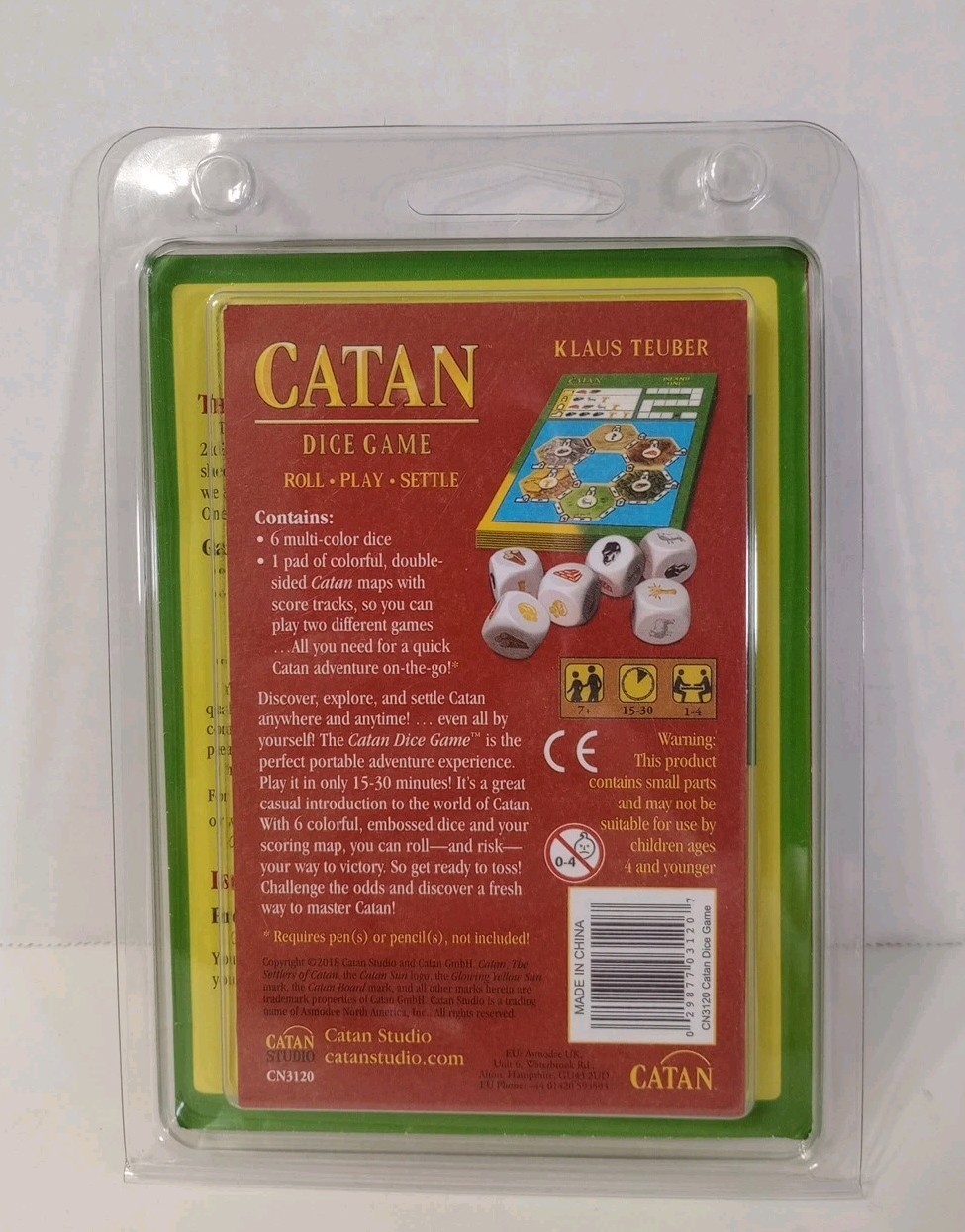 Catan Dice Game Clamshell Edition Catan Studios CN3120 Settlers Family. New 🔥