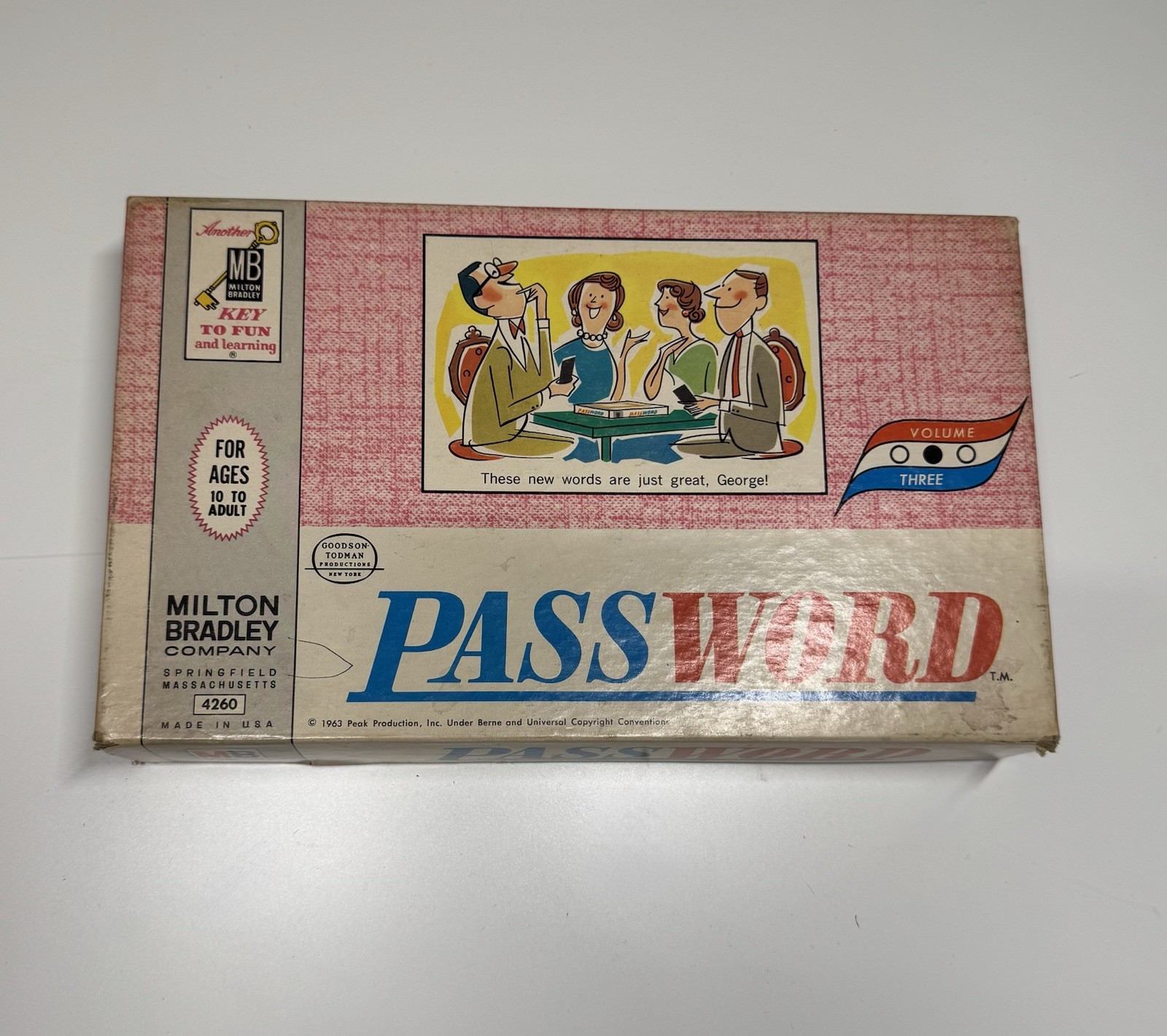 Vintage (1963) Password Milton Bradley Board Game #4260