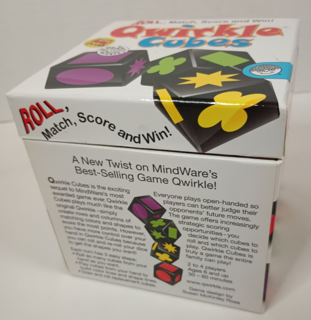 Qwirkle Cubes Game Mix Match Roll Win Mindware 2009 Dice Family Night Complete