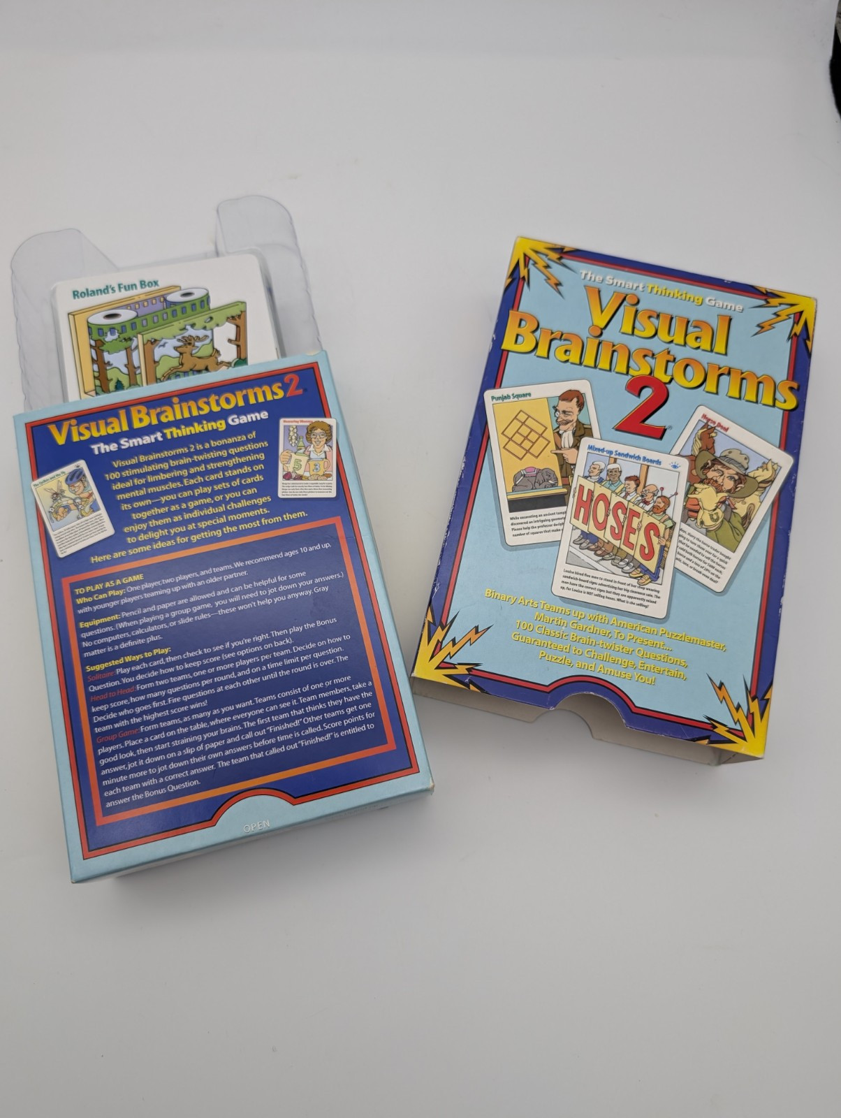 Binary Arts Visual Brainstorms 2 Smart Thinking Game 100 Question Cards 1997
