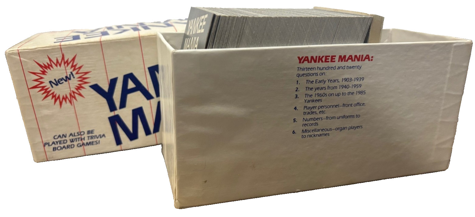 1985 Yankee Mania Trivia Game • Die‑Hard Yankee Fan Edition • 1,320 Questions