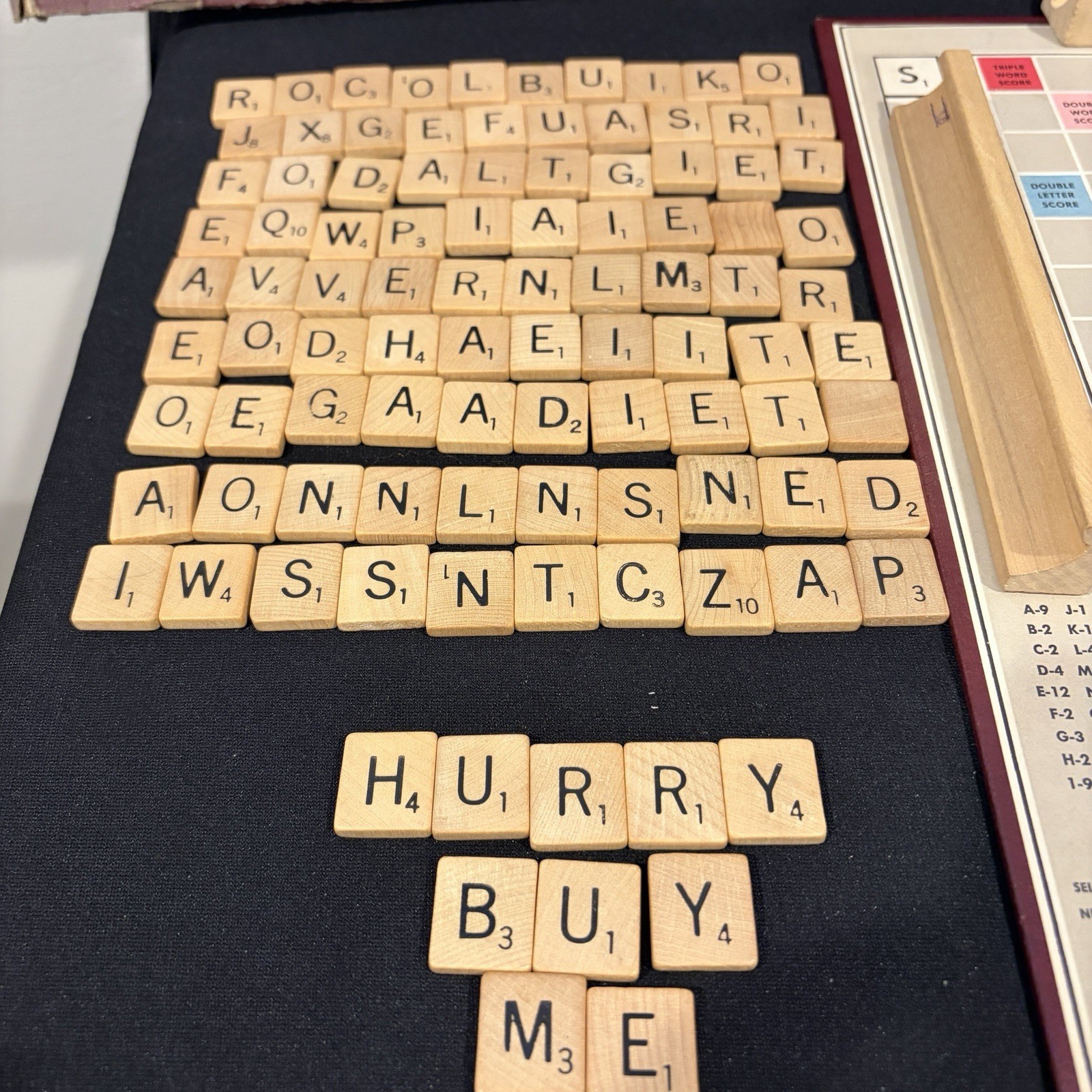 Vintage 1948 Scrabble Crossword Game Selchow & Righter Co Maroon Box Wood Tiles