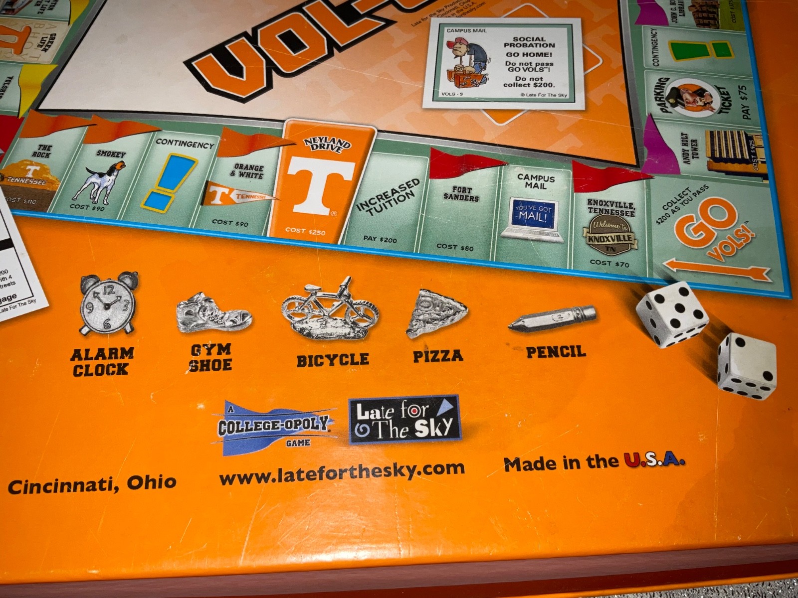 Vol-opoly University Of Tennessee Volunteers Board game TN Vols Volopoly See Pic