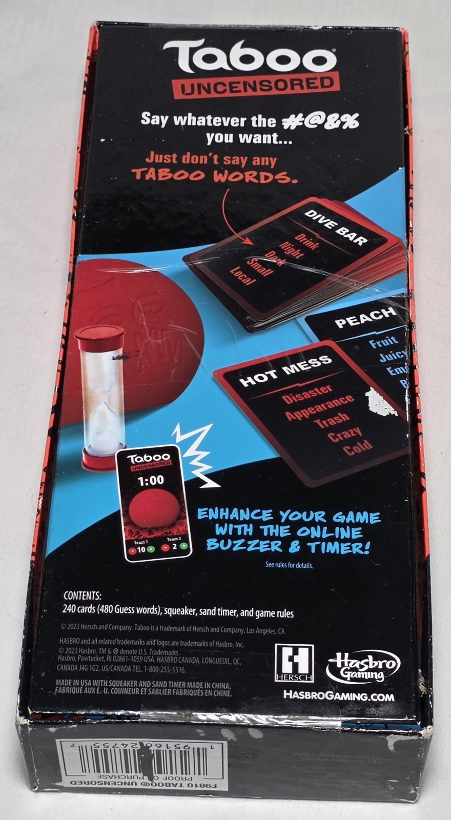Hasbro Gaming Taboo Uncensored Board Game for Adults Ages 17+ NEW & Sealed