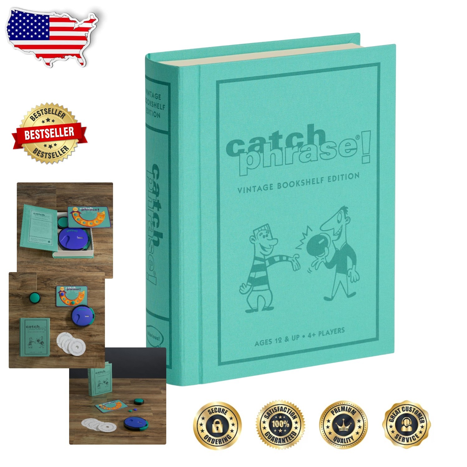 Vintage Catch Phrase Bookshelf Edition Electronic Timer 16 Disks 2300+ Words