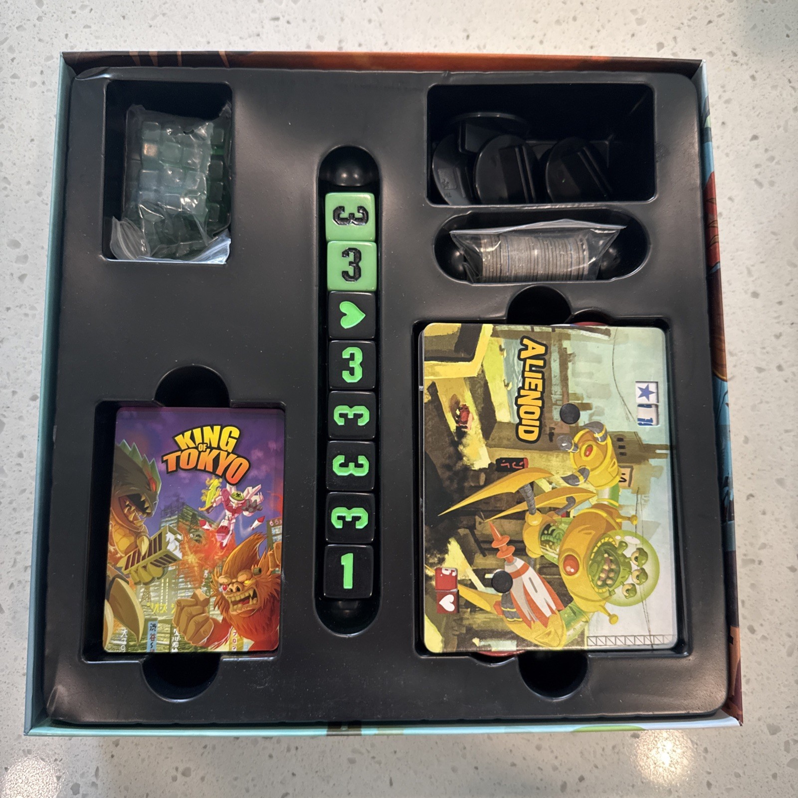 King Of Tokyo Richard Garfield Board Game with Halloween & Power Up Expansions!