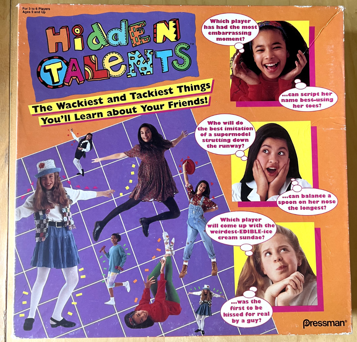 Hidden Talents Board Game 1994 Pressman Sleepover Teen Girl Party — COMPLETE!!!