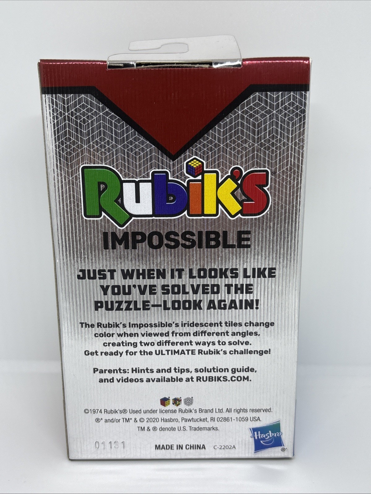 Rubik’s Cube Impossible Highly Challenging Iridescent Tiles Hasbro Gaming 8+