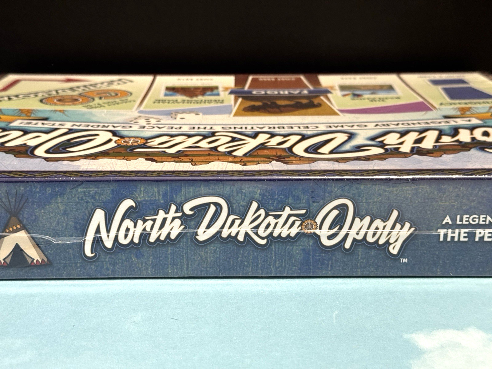 North Dakota-Opoly Monopoly style board Game Celebrating Peace Garden State NEW