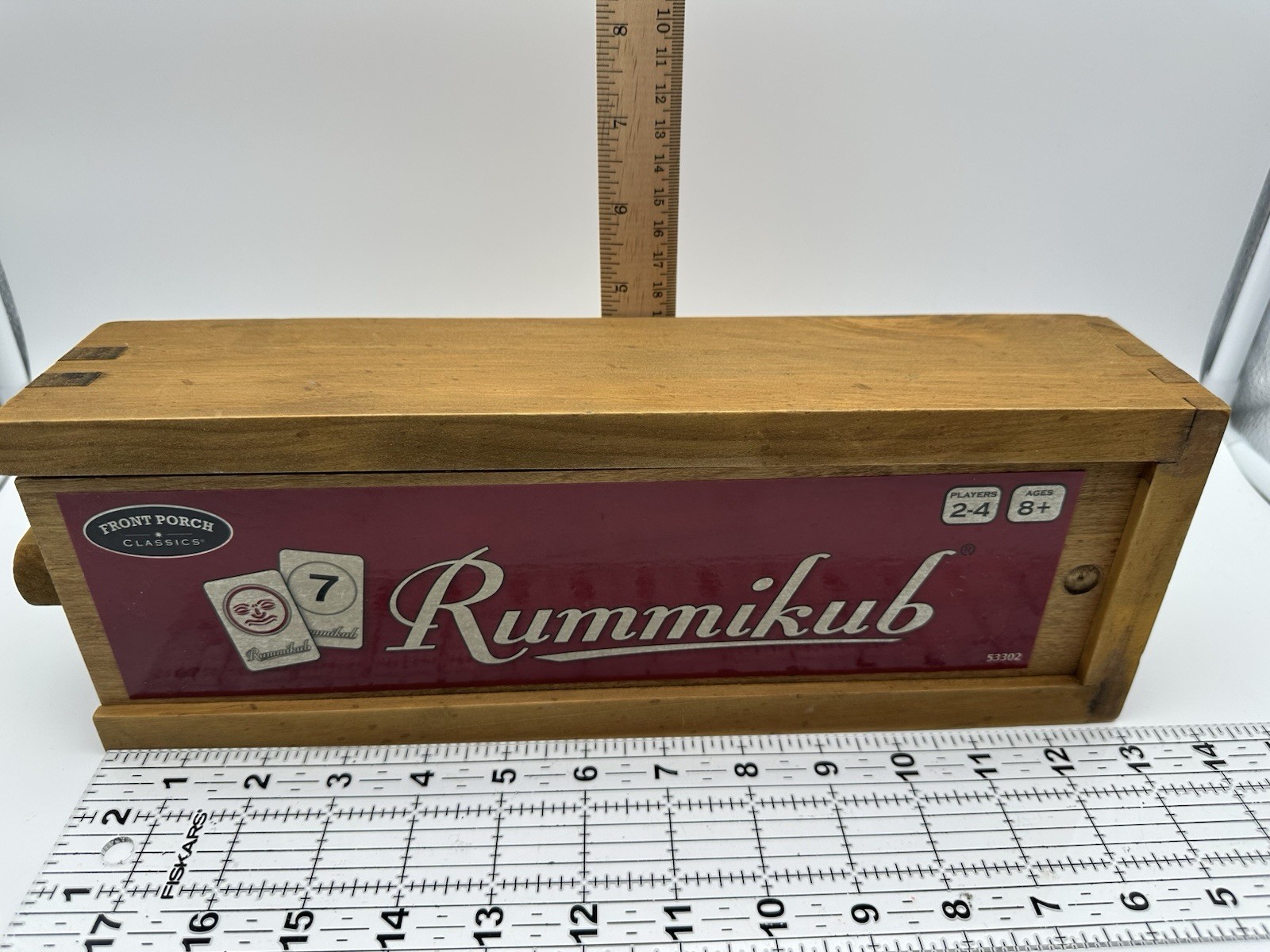 Front Porch Classics ’19 Rummikub Wood Storage Case With Tile Stands – NO TILES