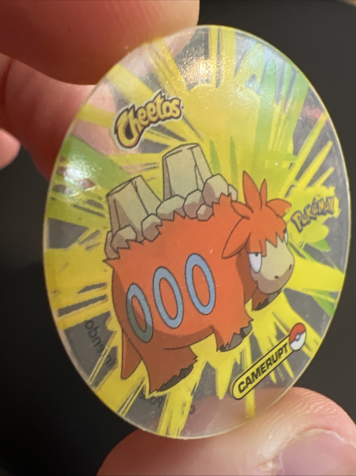 Rare Vtg Pokemon Camerupt Numel Crystal Tazos Taso Pogs Mexico Cheetos Doritos
