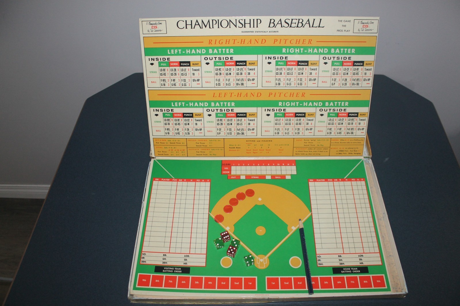 Championship Baseball Vintage Board Game (Tod Lansing)