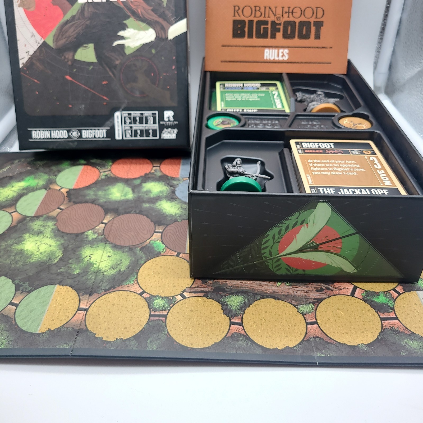 Restoration Games Unmatched Robin Hood Vs. Bigfoot Board Game Mondo Complete