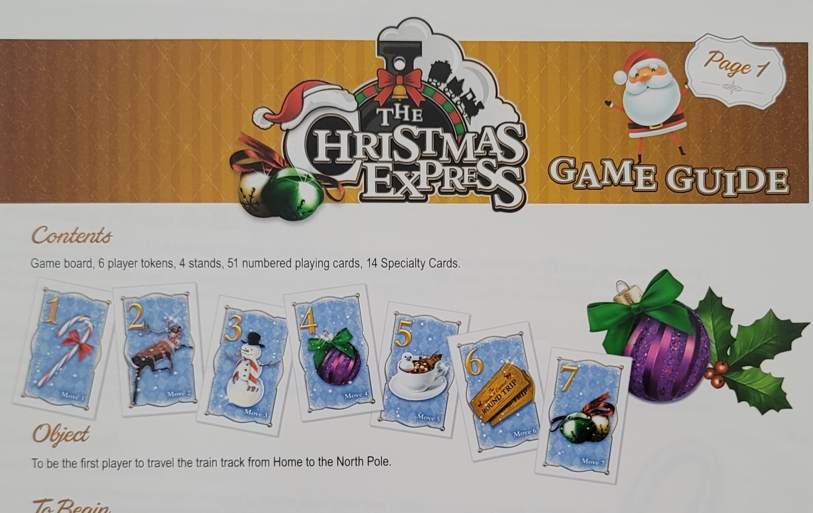 THE CHRISTMAS EXPRESS GAME Board Game COMPLETE GAME 8 Years & Up 2-4 PLAYERS
