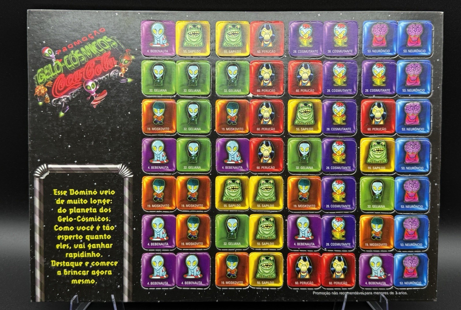 Brazil Gelocosmicos Coca-Cola Domino Board Game Rare Crazy Bones