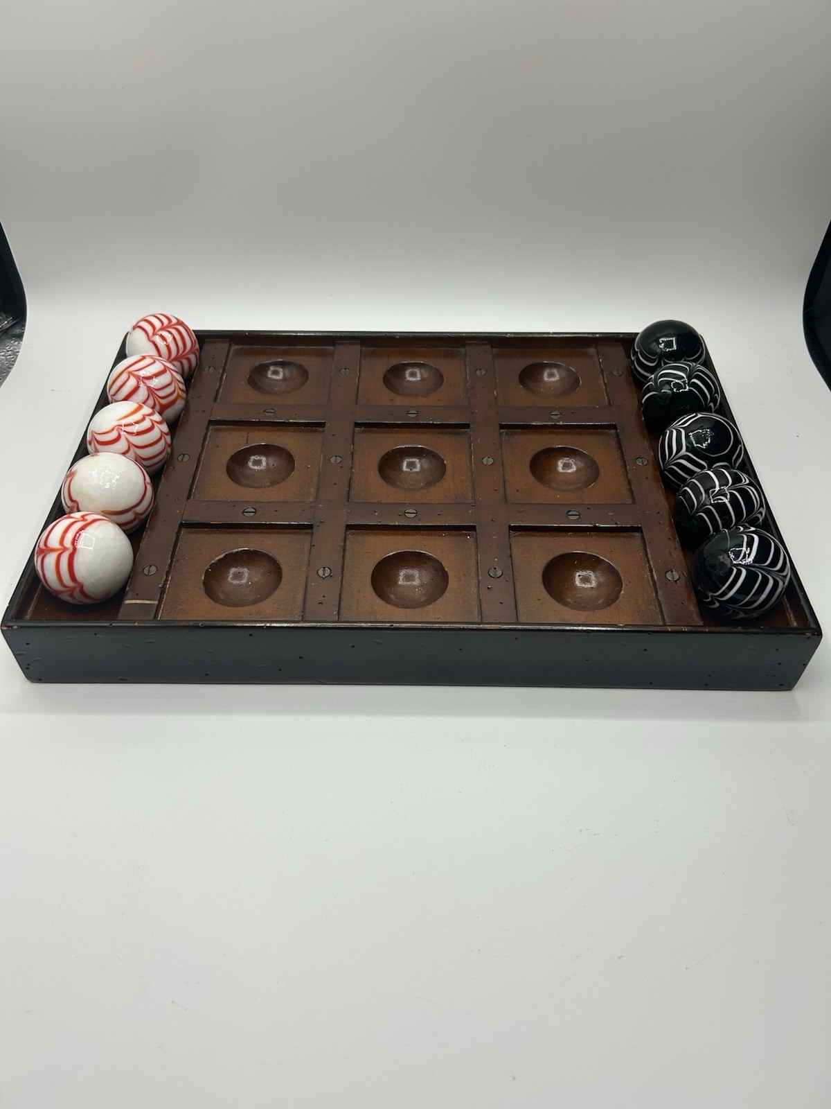 Authentic Models Solid Wood Tic Tac Toe Board, 13 inches long to 9 inches wide