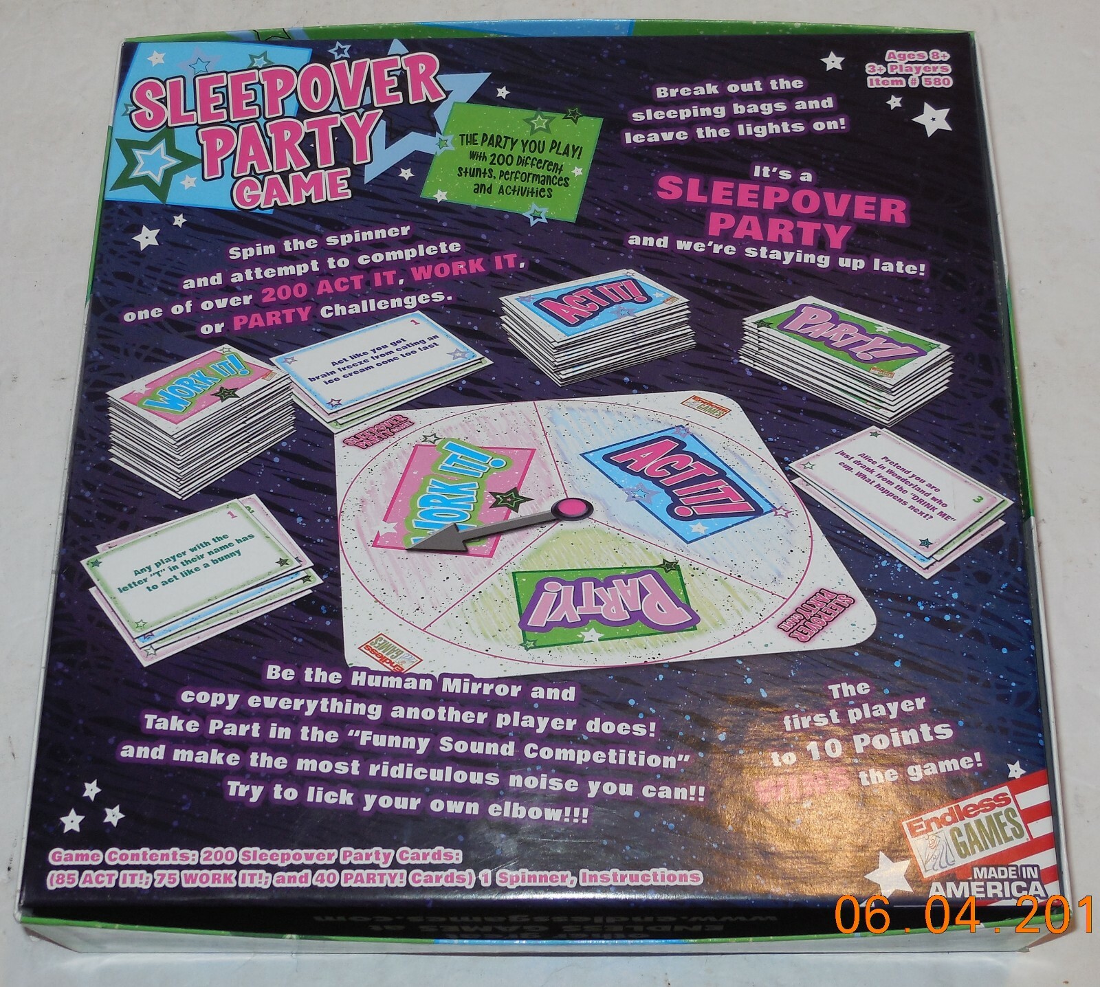 2014 gigglicious The Sleepover Party Game 100% complete Board Game