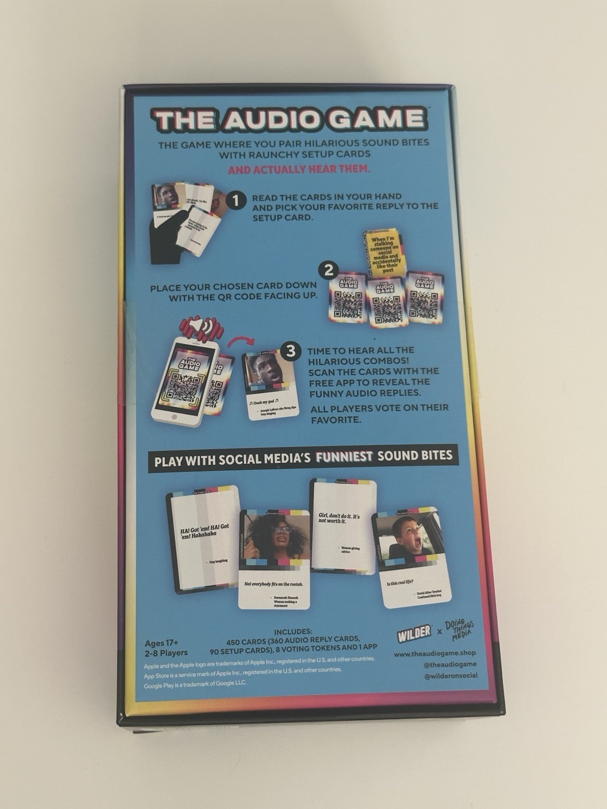 The Audio Game by Wilder Toys NEW Audio App Game 2 to 8 players New In Box