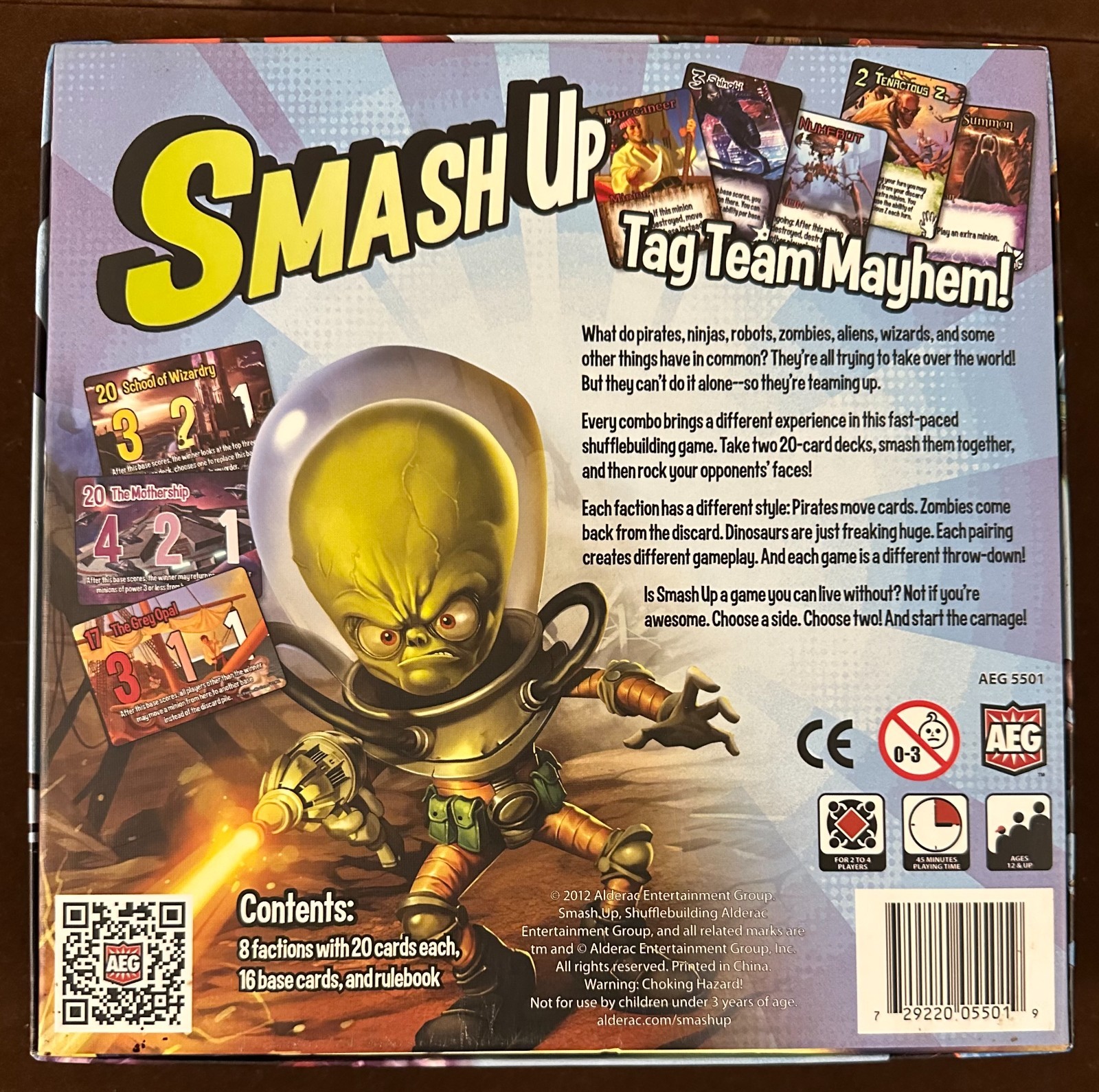 AEG Smash Up Board Game Card Game by Paul Peterson Complete