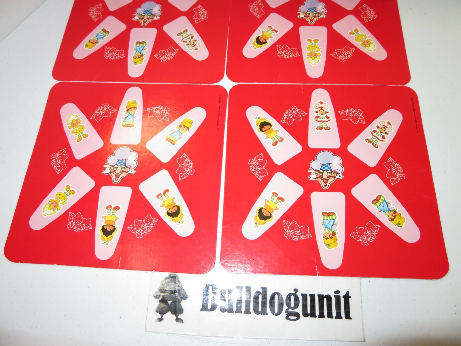 1981 Strawberry Shortcake Berry-Go-Round Board Game Lot 4 Game Board Part Only