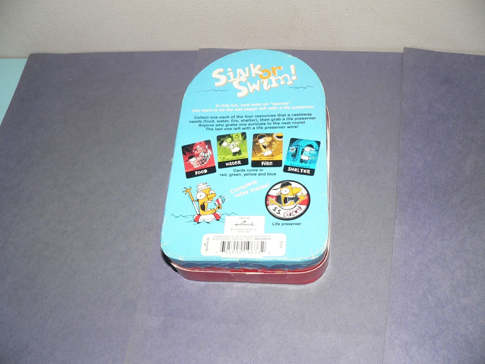 Hallmark Sink Or Swim Game 3-6 Players Ages 6+ Play It Like Spoons