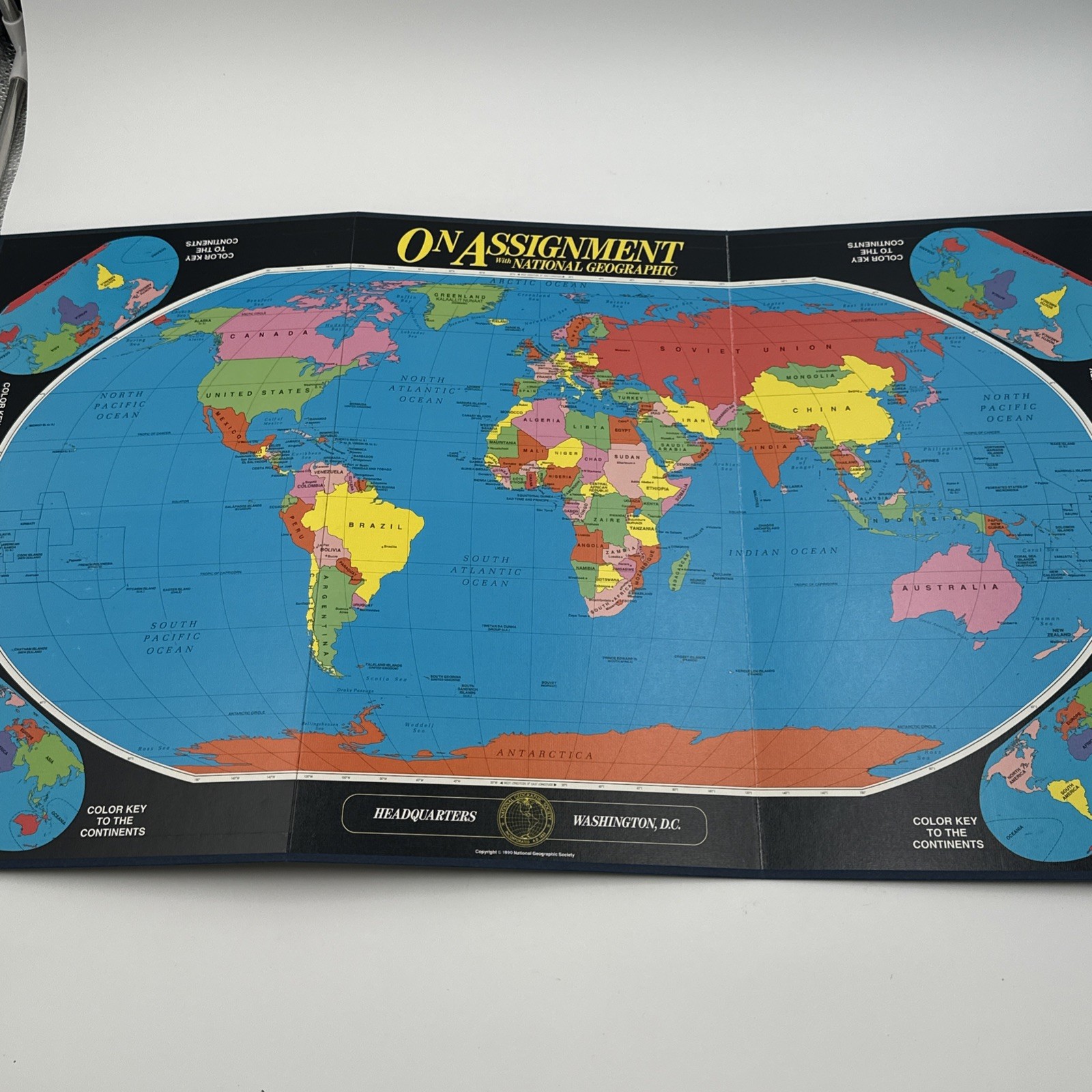 Vintage 1990 On Assignment with National Geographic Educational Board Game Compl